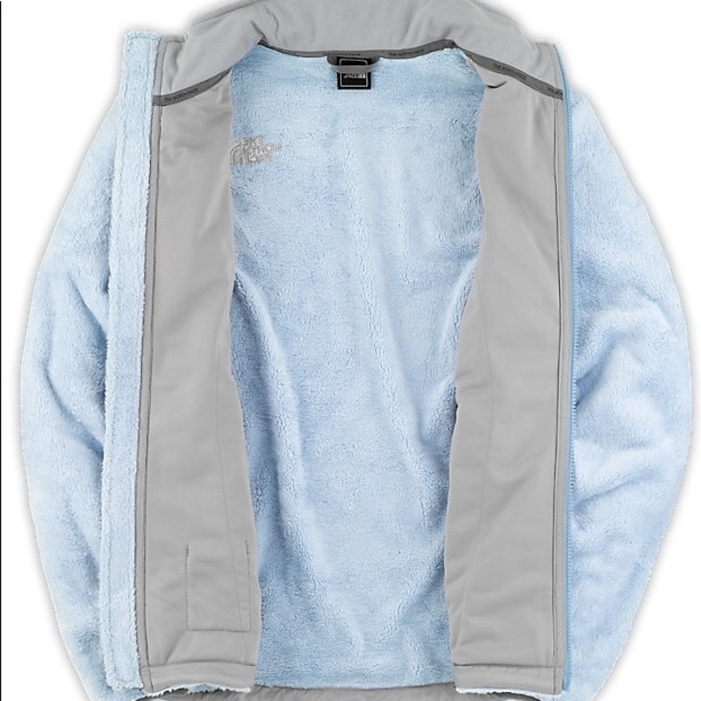 The North Face Furry Light Blue Jacket. Size  M